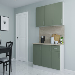 Изображение товара Кухонный гарнитур Твэгги зеленый 1400х520х2105 мм