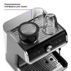 Кофейная станция рожковая Kitfort КТ-789 черная/серебро - фото 5