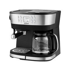 Кофейная станция рожковая Kitfort КТ-771 черная/серебро - фото 1