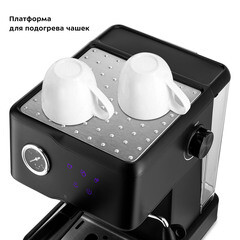 Кофеварка рожковая Kitfort КТ-7124 черная/серебро - фото 4