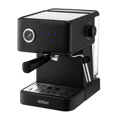 Кофеварка рожковая Kitfort КТ-7124 черная/серебро - фото 1