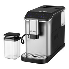 Кофемашина автоматическая Kitfort КТ-7166 черная/серебро