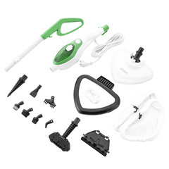 Швабра паровая Kitfort КТ-1004-2 белая/зеленая - фото 3