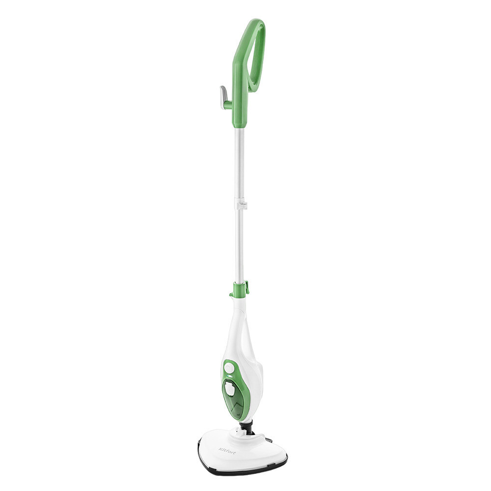 Швабра паровая Kitfort КТ-1004-2 белая/зеленая