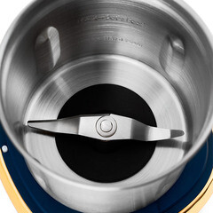 Кофемолка электрическая Kitfort КТ-769 золото/синий - фото 3