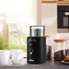 Кофемолка электрическая Kitfort КТ-747 серебро/черная - фото 3