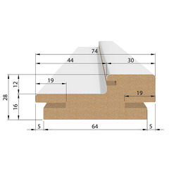 Коробка дверная телескопическая Fly 62 74х30х2100 мм ПВХ эмалит белая с петлями (2,5 шт.) - фото 3
