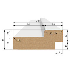Коробка дверная Smart 70х28х2100 мм (1000 мм) ПВХ белая с петлями (2,5 шт.) - фото 3