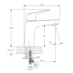 Смеситель для раковины Tokito Semboku однорычажный хром (TOK-SEM-1011) - фото 11