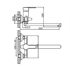 Смеситель для ванны Tokito Semboku хром однорычажный с длинным изливом с лейкой (TOK-SEM-1015) - фото 10