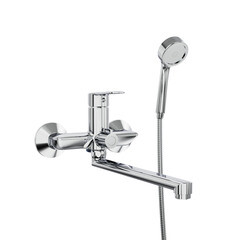 Смеситель для ванны Tokito Kanda хром однорычажный с длинным изливом с лейкой (TOK-KAN-1015)