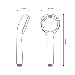 Лейка для душа Tokito Mitsu d100 мм 1 режим без шланга пластик хром (TOK-MIZU-1014) - фото 10