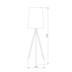 Торшер TK Lighting E27 60 Вт бежевый IP20 (a062963) - фото 2