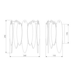 Бра Bogate's Canaria E14 60 Вт 230 В хром IP20 (324/1) - фото 3