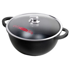 Казан Горница Классик 10 л алюминий с антипригарным покрытием с крышкой (кн4322а) - фото 1