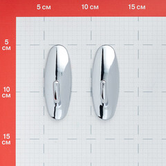 Крючок для ванной Kleber Strong одинарный самоклеящийся пластик хром (2 шт.) (KLE-SG001/9639) - фото 5