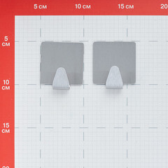 Крючок для ванной Fora одинарный самоклеящийся металл хром (2 шт.) (H24/9103) - фото 2