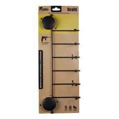 Вешалка для ванной Fora Grafit 6 крючков на присоске металл черный (GRA004) - фото 4