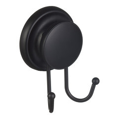 Изображение товара Крючок для ванной Fora Grafit двойной на присоске металл черный (FOR-GRA053/7052)