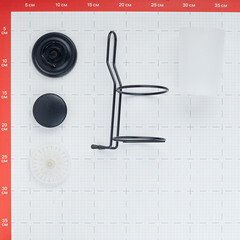 Стакан для ванной Fora Grafit с держателем пластик прозрачный/ металл черный (FOR-GRA044) - фото 3