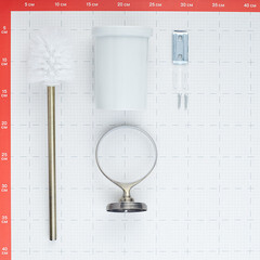 Ершик для унитаза Fora Real подвесной керамика/металл бронза (FOR-RE020/800) - фото 2