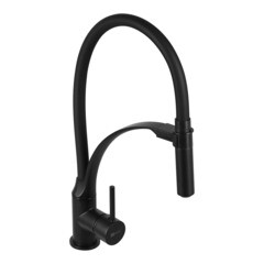 Изображение товара Смеситель для кухни Lemark Soul черный с гибким изливом однорычажный (LM6007BL)