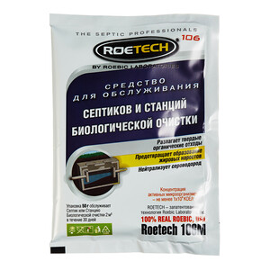 Средство для септиков и станций биологической очистки Roetech 50 г ...