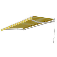 Выдвижной навес маркиза 3х2 м Sunset Boutique Borghese желтый/светло-желтый - фото 1