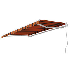 Выдвижной навес маркиза 3х2 м Sunset Boutique Louvre оранжевый/коричневый - фото 1