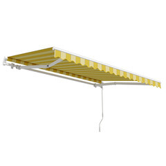 Выдвижной навес маркиза 3,2х2,5 м Sunset Boutique Borghese желтый/светло-желтый - фото 1