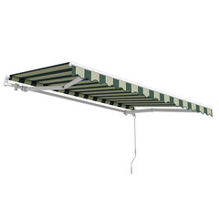 Выдвижной навес маркиза 3,2х2,5 м Sunset Boutique Giardini зеленый/белый - фото 1