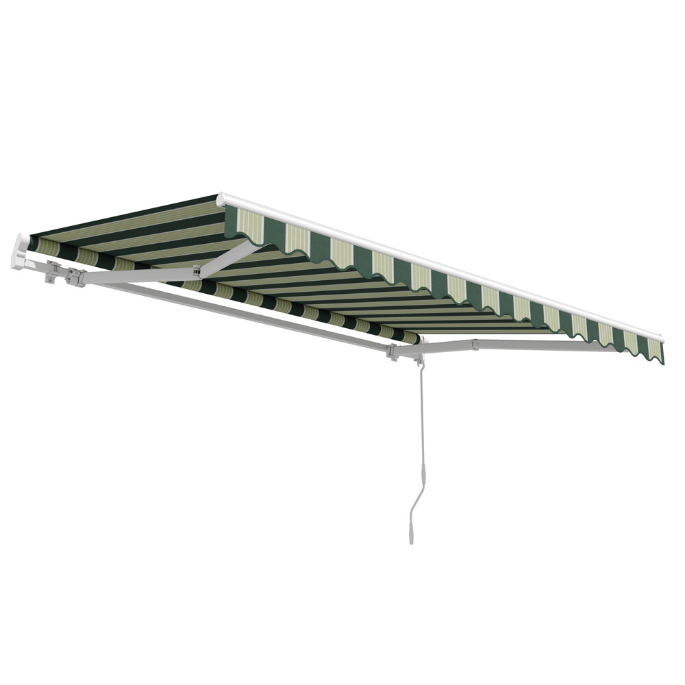 Выдвижной навес маркиза 3,2х2,5 м Sunset Boutique Giardini зеленый/белый