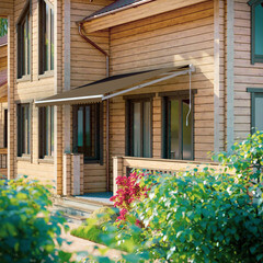 Выдвижной навес маркиза 4х3 м Sunset Boutique Pergamon коричневый - фото 2