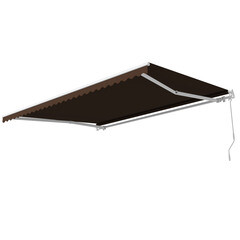 Выдвижной навес маркиза 4х3 м Sunset Boutique Pergamon коричневый - фото 1