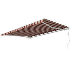 Выдвижной навес маркиза 4х3 м Sunset Boutique Hermitage бордовый/бежевый - фото 1