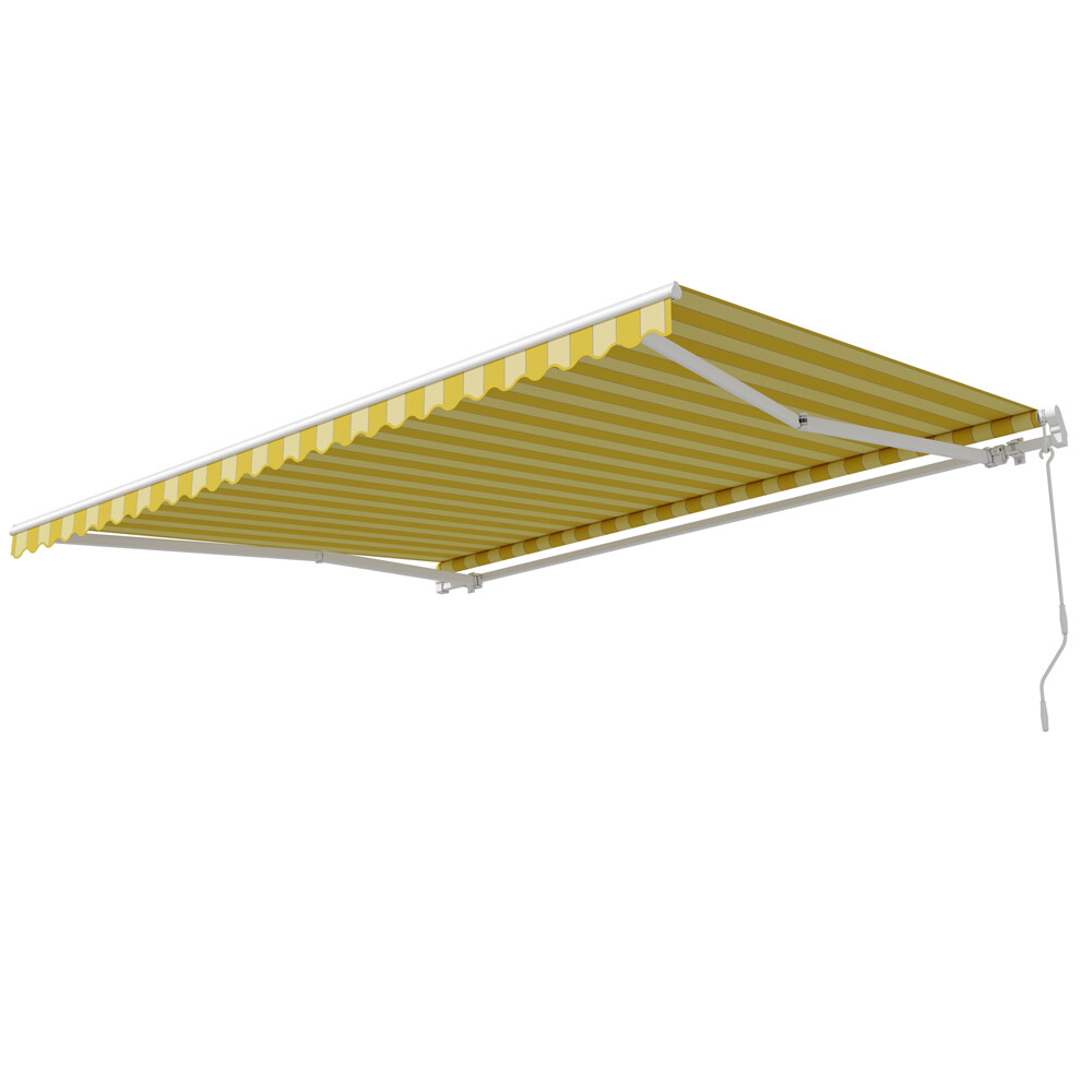Выдвижной навес маркиза 4х3 м Sunset Boutique Borghese желтый/светло-желтый