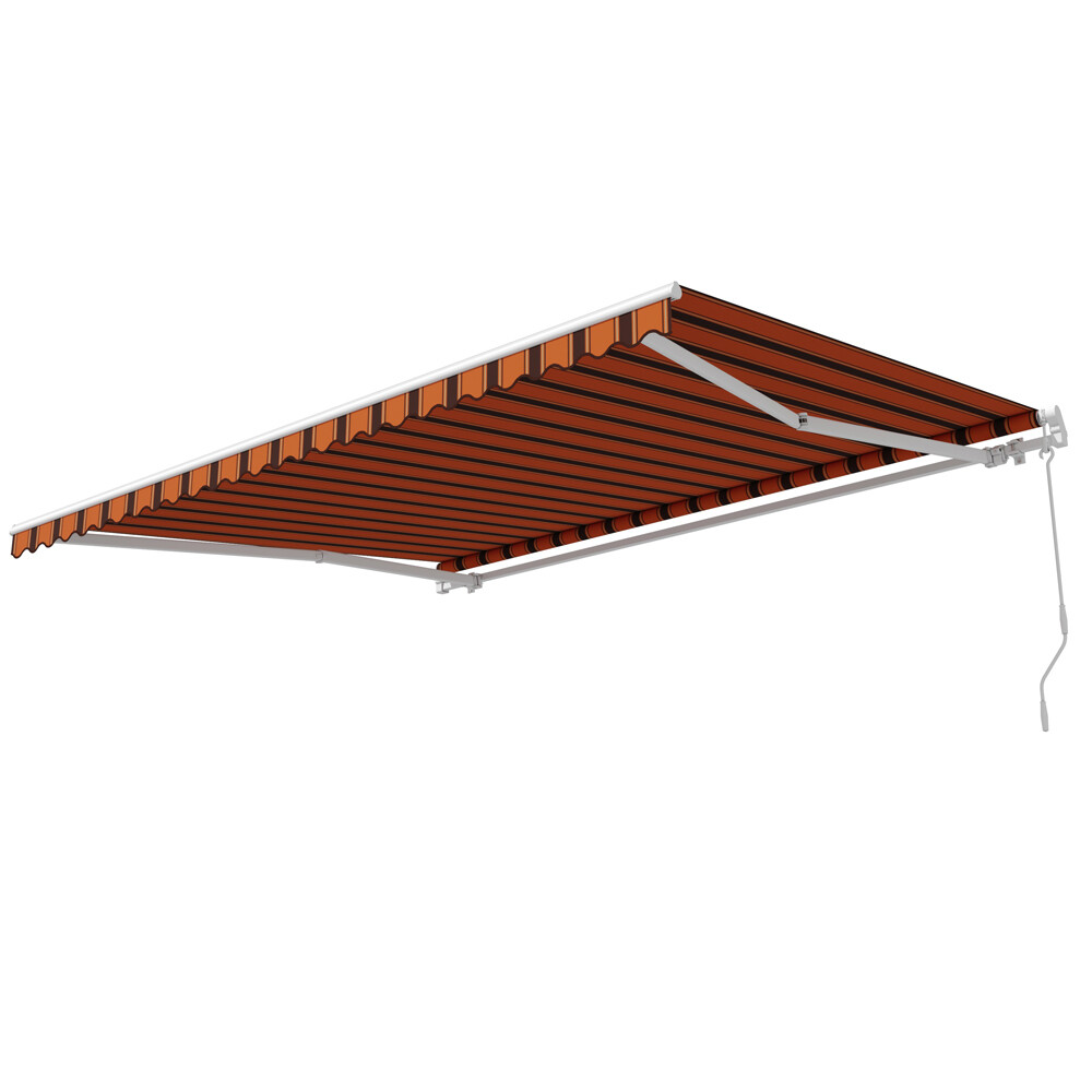 Выдвижной навес маркиза 4х3 м Sunset Boutique Louvre оранжевый/коричневый
