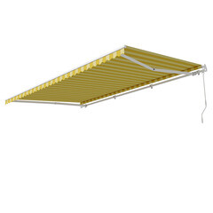 Выдвижной навес маркиза 5х3 м Sunset Boutique Borghese желтый/светло-желтый - фото 1