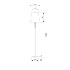 Торшер Eurosvet E27 40 Вт хром IP20 (01146/1) - фото 4