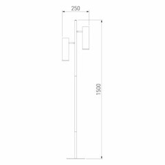 Торшер Eurosvet GU10 80 Вт черный IP20 (01087/2) - фото 2