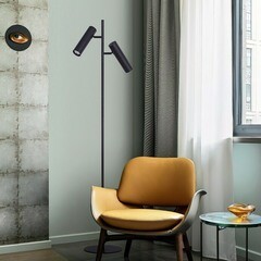 Торшер Eurosvet GU10 80 Вт черный IP20 (01087/2) - фото 3