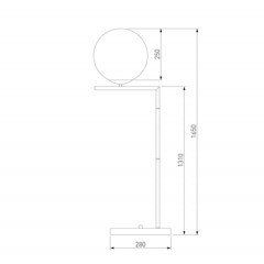 Торшер Eurosvet E27 60 Вт латунь IP20 (01083/1) - фото 4