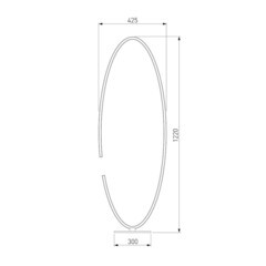 Торшер светодиодный Eurosvet 65 Вт никель 4200К IP20 (80415/1) - фото 3