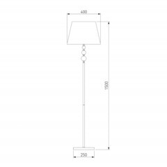 Торшер Eurosvet E27 60 Вт золото IP20 (01072/1) - фото 3