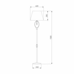 Торшер Eurosvet E14 60 Вт хром IP20 (01056/1) - фото 4
