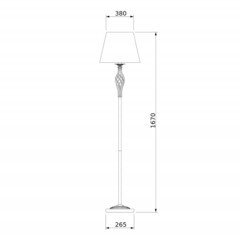 Торшер Eurosvet E14 40 Вт бронза IP20 (01003/1) - фото 3