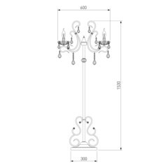 Торшер Eurosvet E14 120 Вт белый/золото IP20 (12205/3F) - фото 6