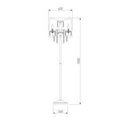 Торшер Eurosvet E14 120 Вт хром IP20 (2045/3F) - фото 3
