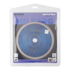 Диск алмазный по керамограниту Hilberg 200x25,4x1,7 мм турбо сухой рез (HM405) - фото 3