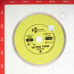 Диск алмазный по керамограниту Trio-Diamond Hot Pres 200x25,4x1,7 мм сплошной мокрый рез (UTW505) - фото 2